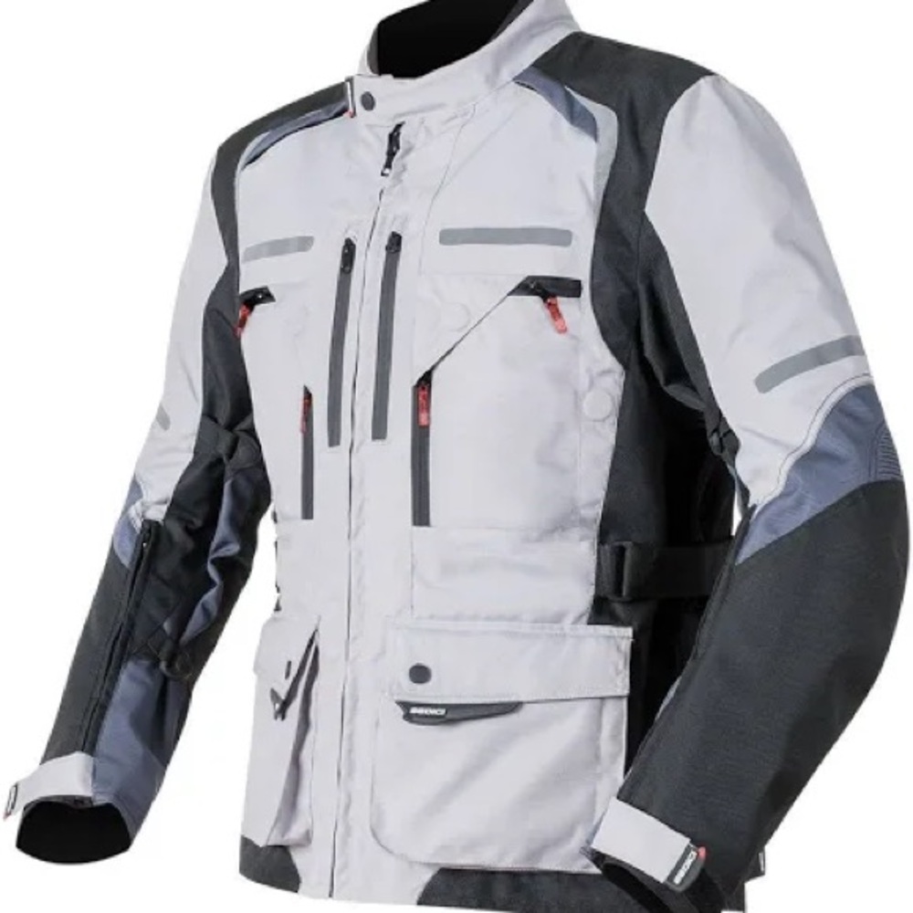3XL Men's Gray and Black Motorcycle Jacket